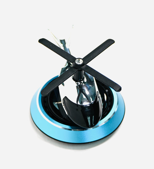 BLAKIA Premium Solar Powered Helicopter Perfueme for Car Dashboard
