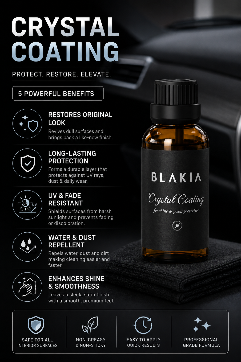 BLAKIA - Super Gloss Crystal Coating for Car and Bike
