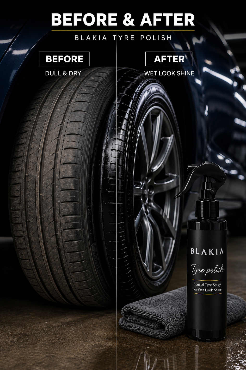 BLAKIA - Special Tyre Spray For Wet Look Shine